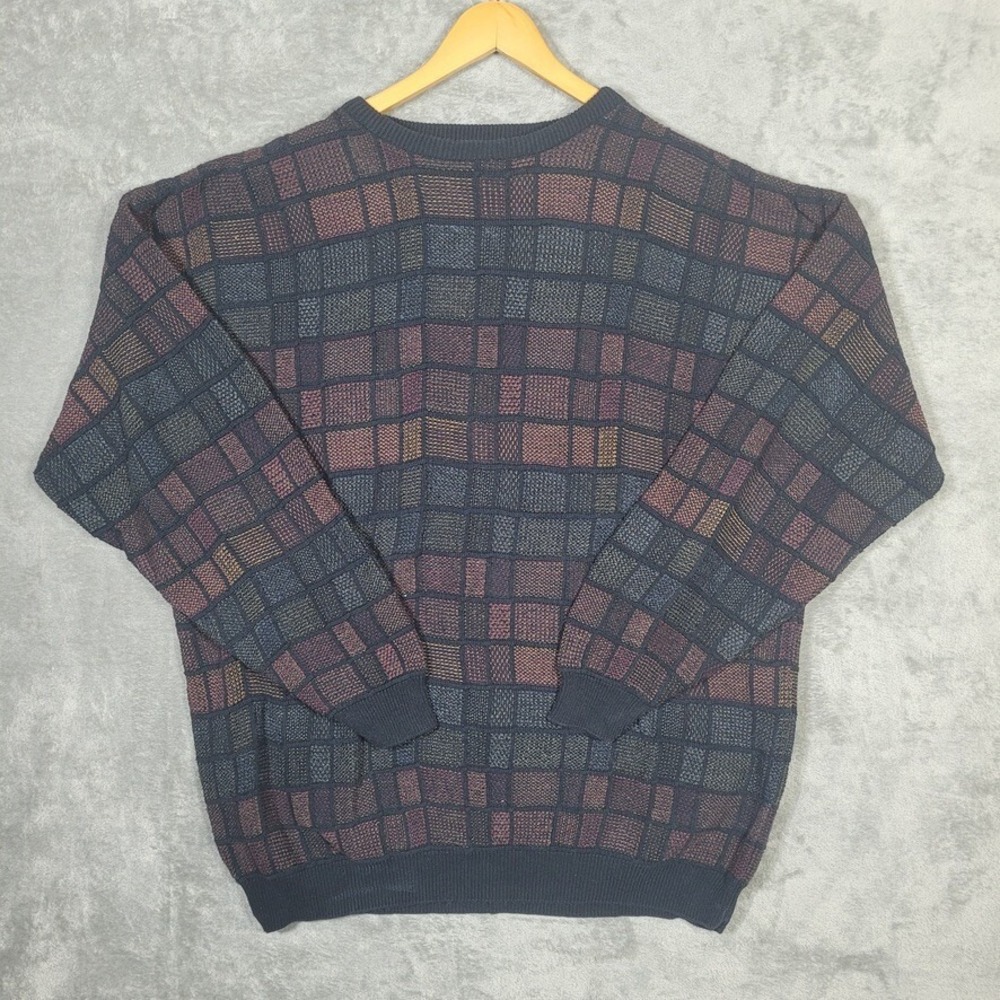 SAN MATEO ISLAND Sportswear Mens XXL 2XL Textured Sweater Grandpacore Cottage